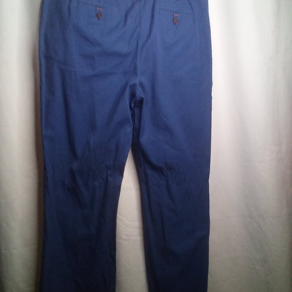 Lands' End Pants 14 Women Pockets Straight Blue - Picture 4 of 16